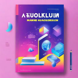 A futuristic book cover for a curriculum guide titled 'Kurikulum Masa Depan'