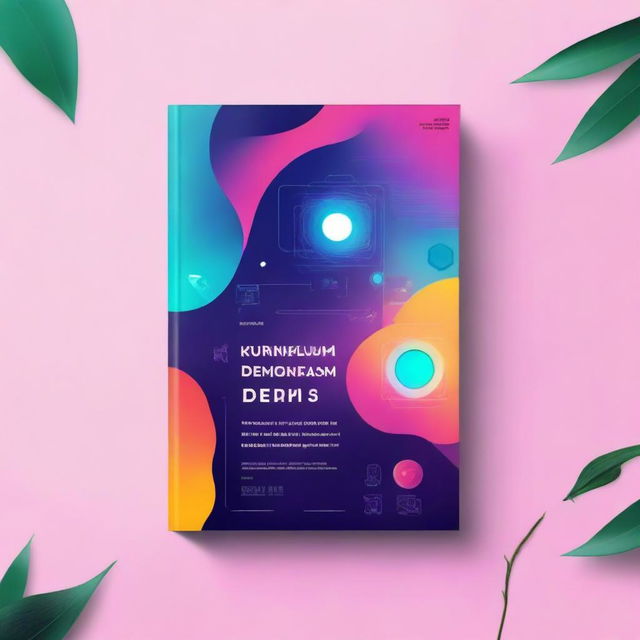 A futuristic book cover for a curriculum guide titled 'Kurikulum Masa Depan'