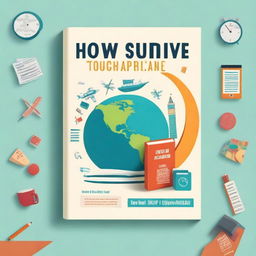 Create a book cover for a book titled 'How to Survive Your Study Abroad Application' by Milou Kauffman