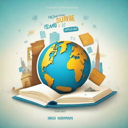 Create a book cover for a book titled 'How to Survive Your Study Abroad Application' by Milou Kauffman