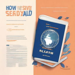 Create a book cover for a book titled 'How to Survive Your Study Abroad Application' by Milou Kauffman