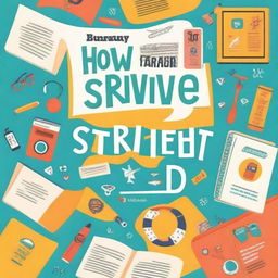 Create a book cover for a book titled 'How to Survive Your Study Abroad Application?' by Milou Kauffman