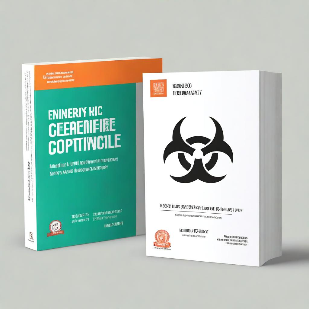 A detailed book cover design for a book about protocols for epidemic response and cleanup