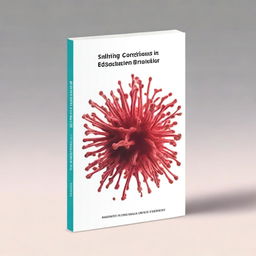 A book cover design for a book about protocols for epidemic response and cleanup, featuring a picture of the coronavirus