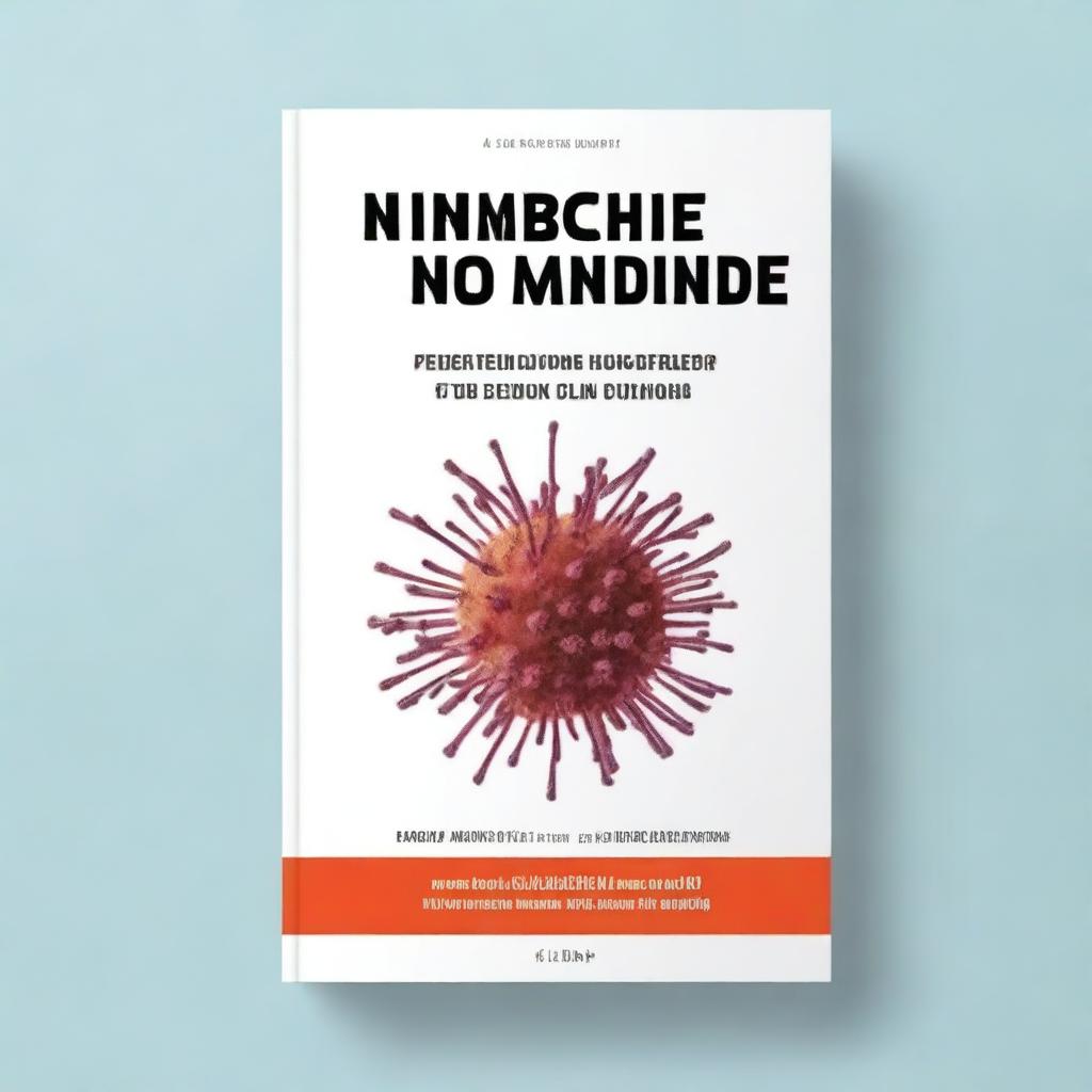 A book cover design for a book about protocols for epidemic response and cleanup, featuring a picture of the coronavirus