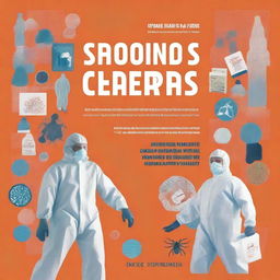 A book cover featuring protocols for epidemic response and cleanup, with a focus on the coronavirus