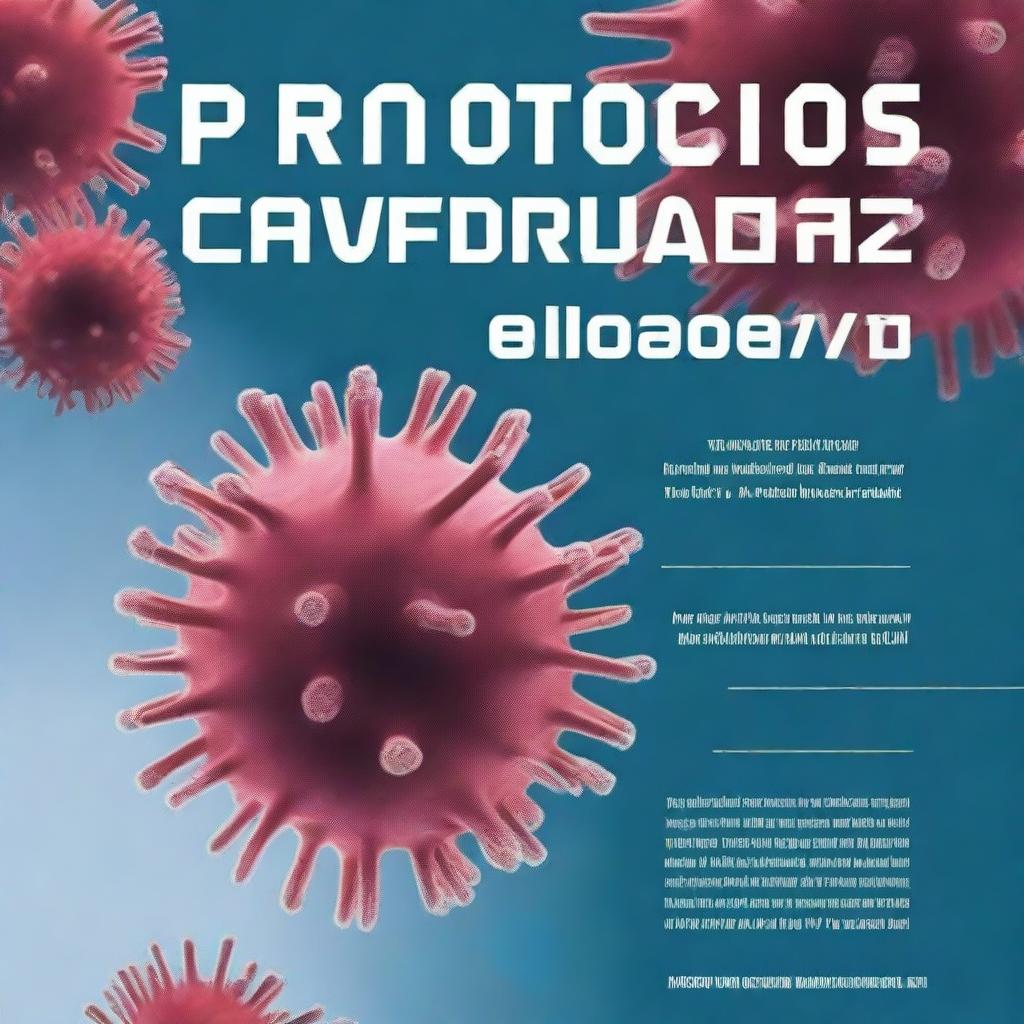 A detailed book cover about protocols for epidemic response and cleanup, featuring an image of the coronavirus