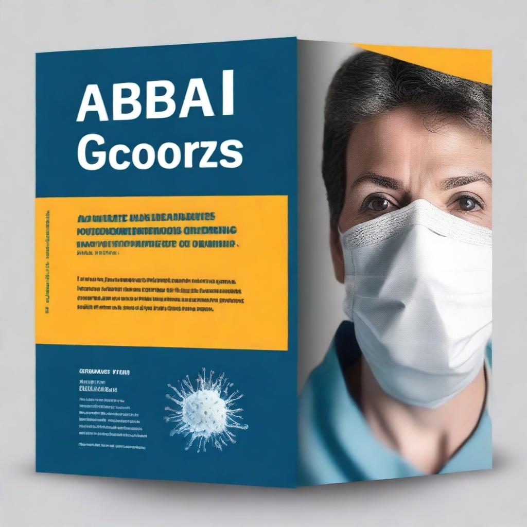 Create a book cover for a book about protocols for epidemic response and cleanup, featuring an image of the coronavirus