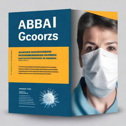 Create a book cover for a book about protocols for epidemic response and cleanup, featuring an image of the coronavirus