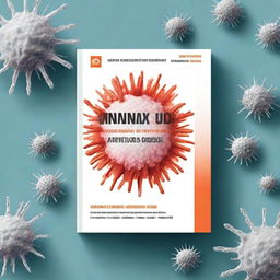 Create a book cover for a book about protocols for epidemic response and cleanup, featuring an image of the coronavirus