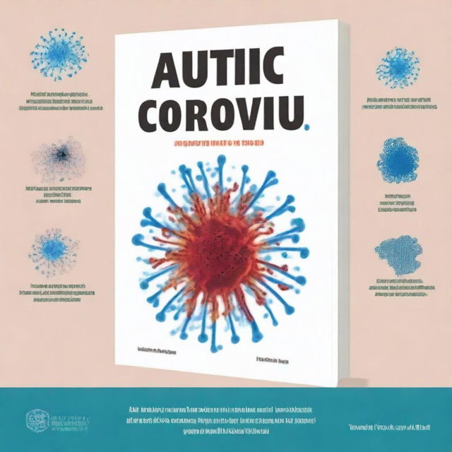 Create a book cover for a book about protocols for epidemic response and cleanup, featuring an image of the coronavirus