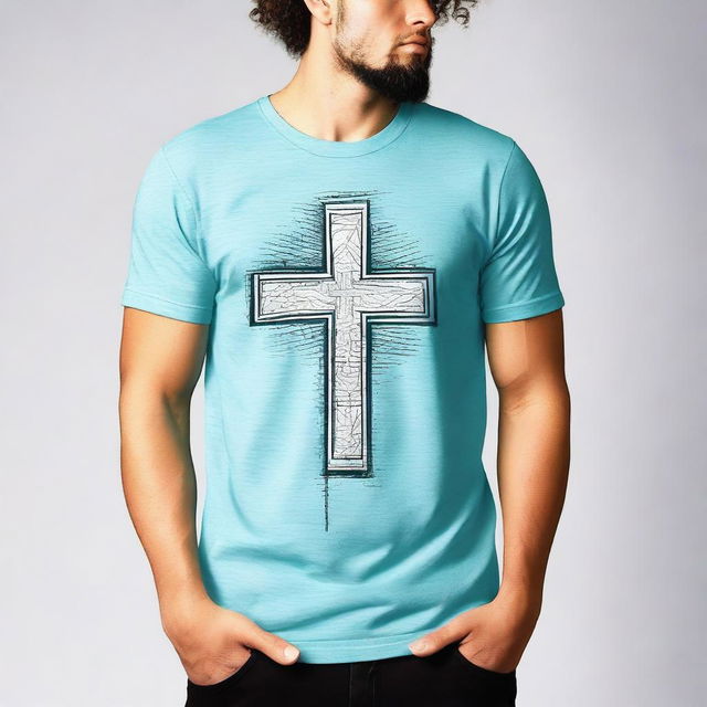 Design a Christian-themed t-shirt for men