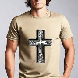 Design a Christian-themed t-shirt for men