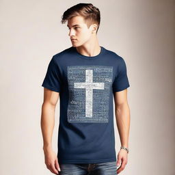 Design a Christian-themed t-shirt for men