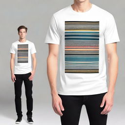 Create a cool and stylish design for a men's t-shirt