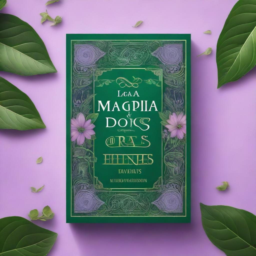 A captivating book cover titled 'Magia dos Banhos de Ervas'