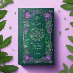 A captivating book cover titled 'Magia dos Banhos de Ervas'