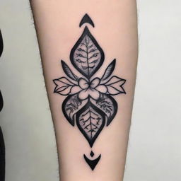 Generate a collection of small tattoo ideas in HD resolution, featuring half-colored designs
