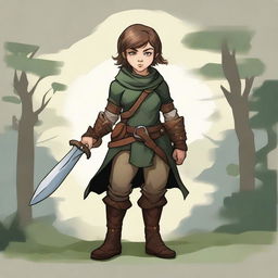 Create an image of a female halfling rogue