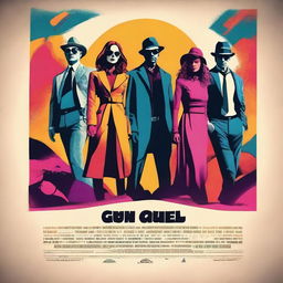 A vibrant and eye-catching movie poster featuring dynamic characters and an intriguing background