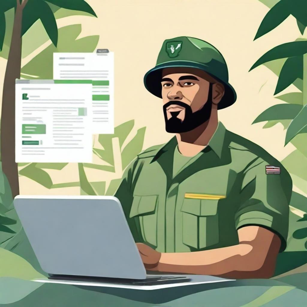 Create an image for a new user guide for an ERP system with a military-based survival guide theme