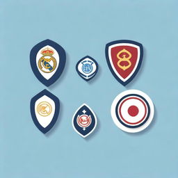 Create a fusion of the badges of Real Madrid and Lanús Football Club, harmoniously combining the distinct elements of both crests.