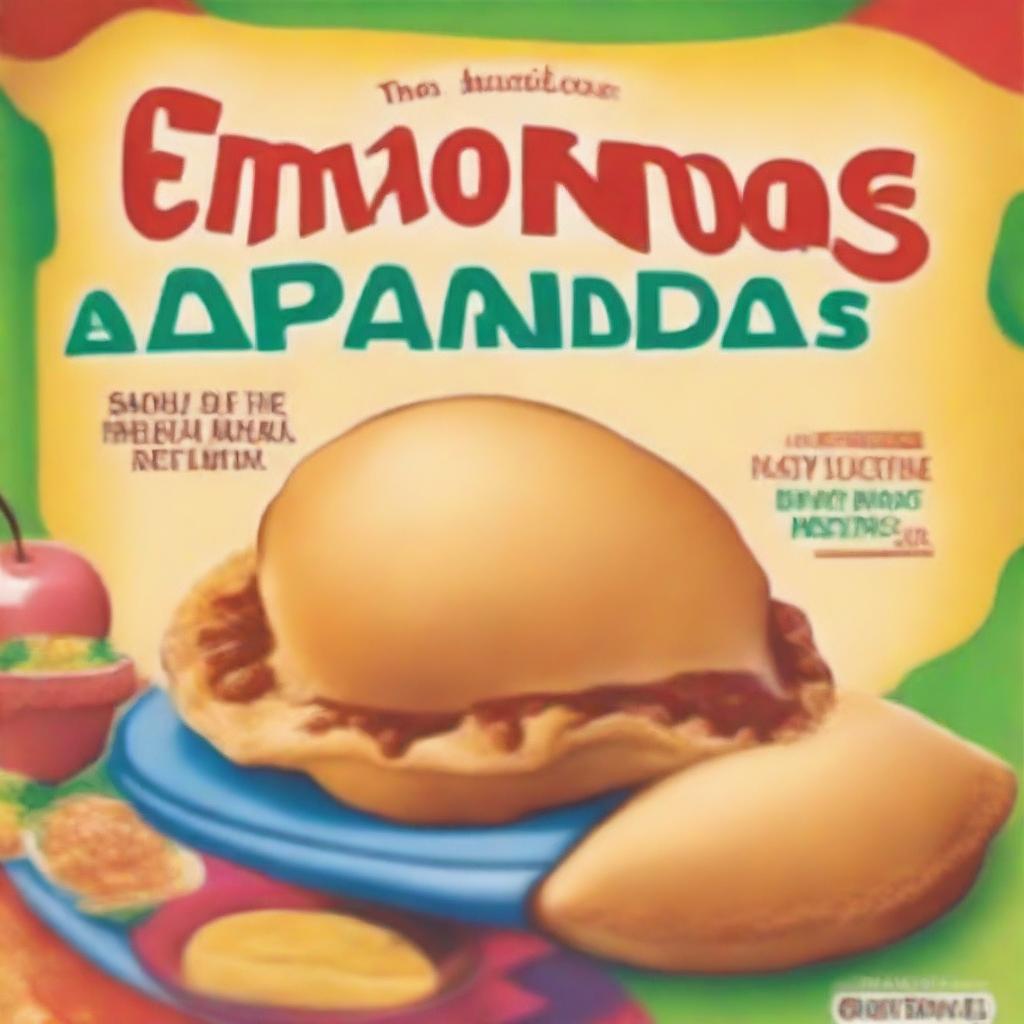 A colorful advertisement poster for the sale of empanadas