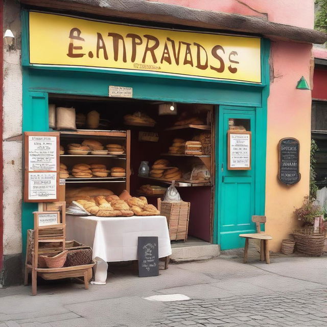 A local commercial shop selling empanadas