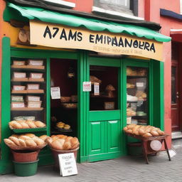 A local commercial shop selling empanadas