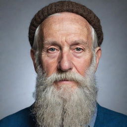 A wise old man with a long beard, perfect for a profile picture.