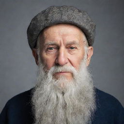 A wise old man with a long beard, perfect for a profile picture.