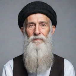 A wise old man with a long beard, perfect for a profile picture.