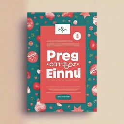 Create an ebook cover with the text 'Guia de consulta de Pré Natal para Enfermeiro'