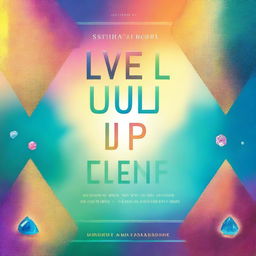 Create a book cover titled 'Level Up: 11 Gems To Boost Your Relationships' by Sascha Moore