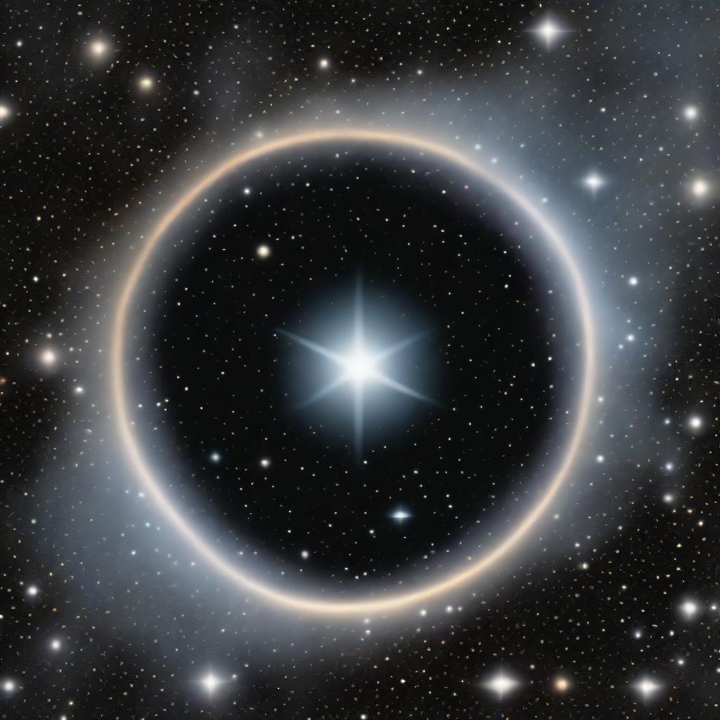 This image features a black star, a celestial body that exudes an aura of mystery and power