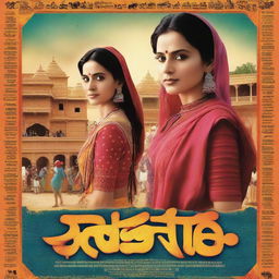 A film poster for 'मौसर' set in a traditional Rajasthani village