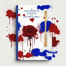 A book cover inspired by Chloe Gong's 'These Violent Delights,' featuring a dramatic scene with a gun and knife crossed at one another