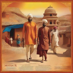 A film poster for 'mosar' set in a traditional Rajasthani village