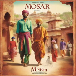 A film poster for 'mosar' set in a traditional Rajasthani village