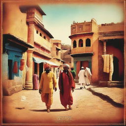 A film poster for 'mosar' set in a traditional Rajasthani village