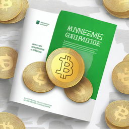 Uma capa de livro moderna e atraente sobre o guia e investimento em criptomoedas, com o texto em português do Brasil