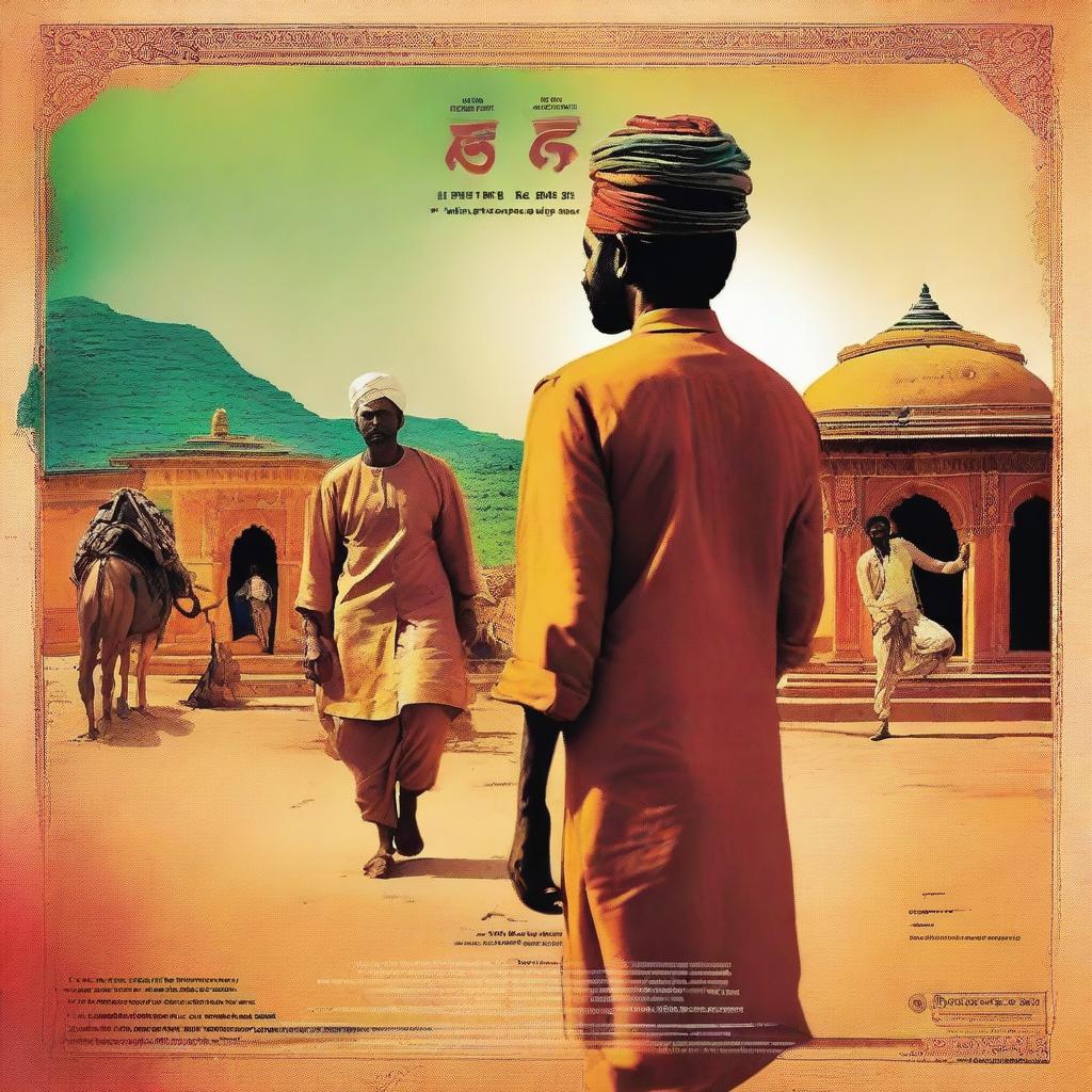 A film poster for 'mosar' set in a traditional Rajasthani village