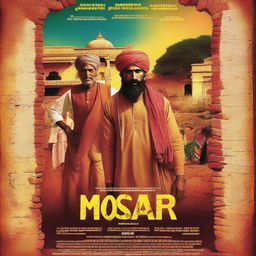 A film poster for 'mosar' set in a traditional Rajasthani village