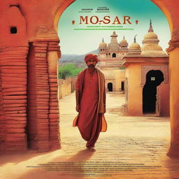 A film poster for 'mosar' set in a traditional Rajasthani village