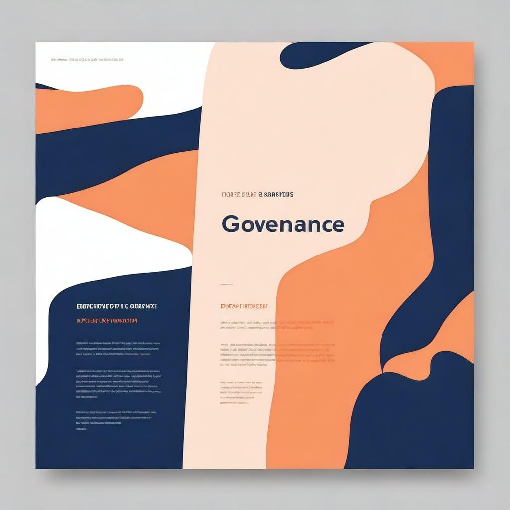 Create a cover page for a presentation with the word 'Governance' as the title at the top