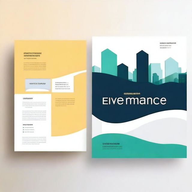 Create a cover page for a presentation with the word 'Governance' as the title at the top