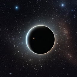 This image features a black planet, a mysterious and enigmatic celestial body