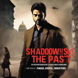 Create a book cover for a thriller novel titled 'Shadows of the Past'