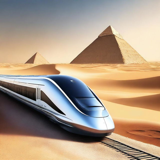 Create a submittal cover for a high-speed train project in Egypt