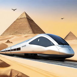 Create a submittal cover for a high-speed train project in Egypt